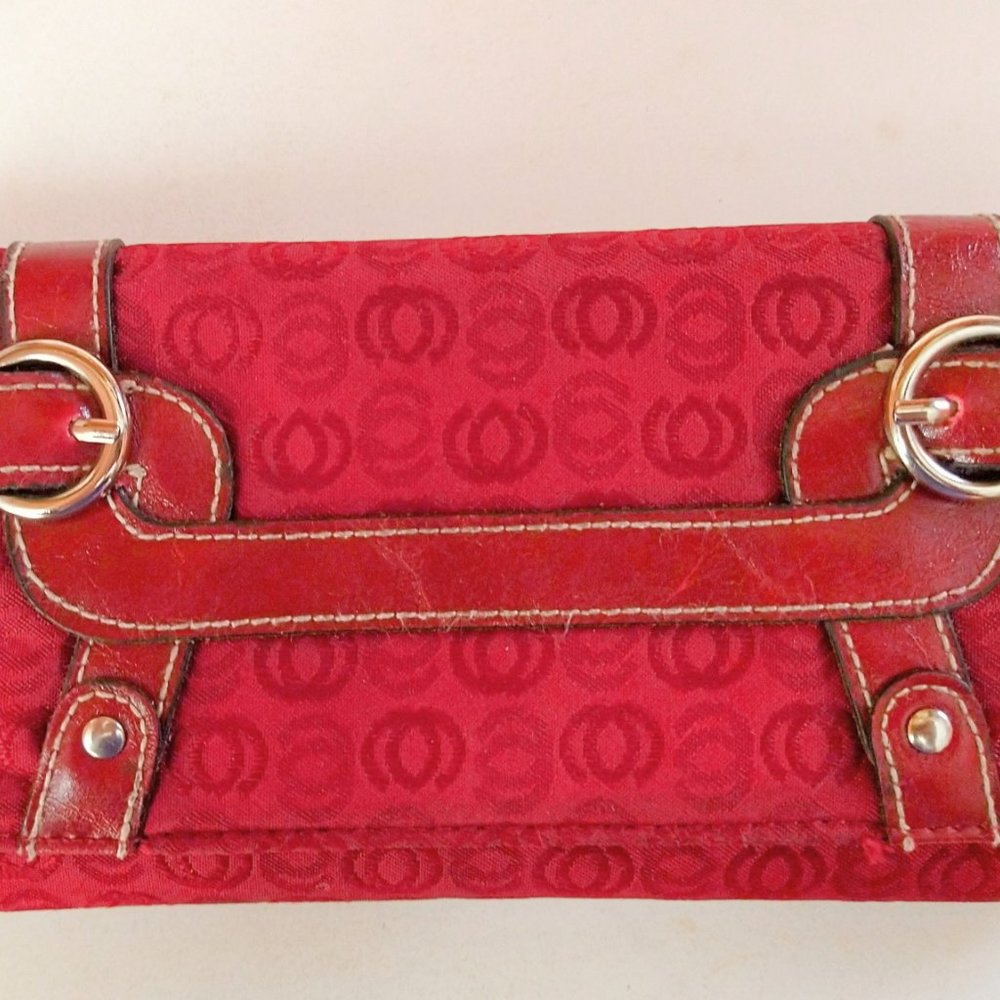 Burgundy Tri-Fold Rustic Wallet - Picture 9 of 10